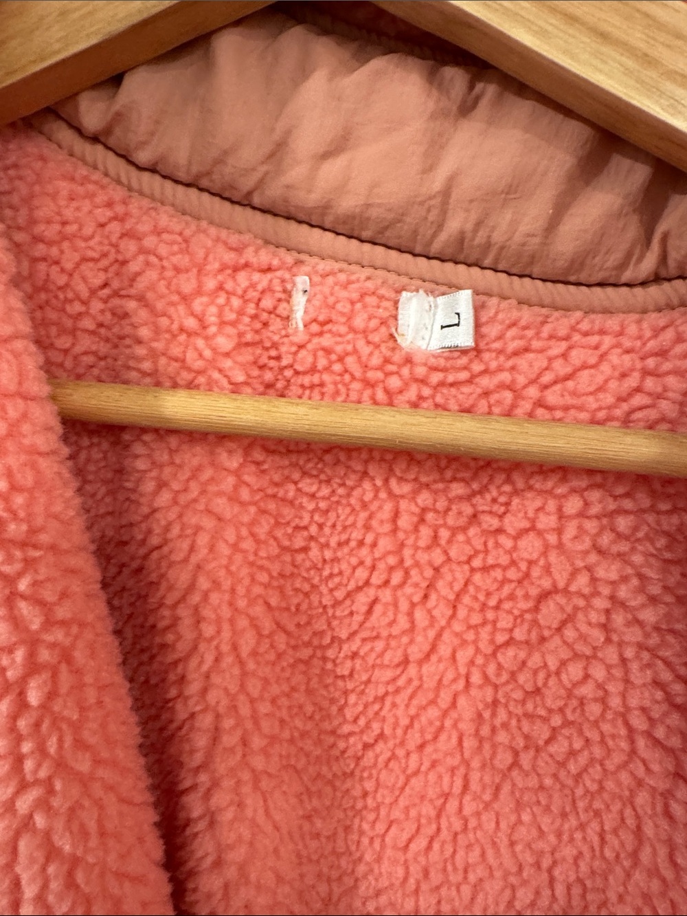 Coral Teddy Sherpa Jacket Vest - Soft Plush Layer - Picture 2 of 5